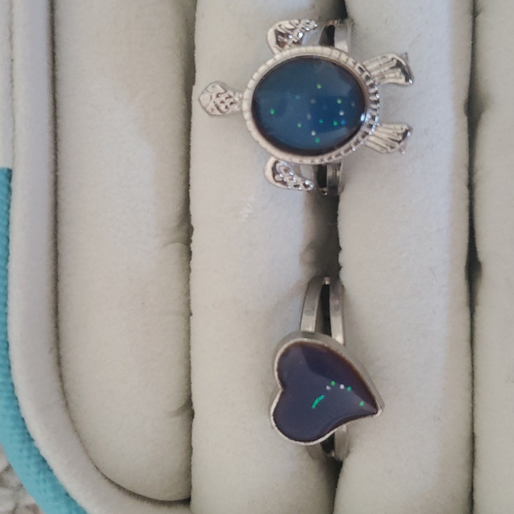 set of 2 mood rings adjustable
